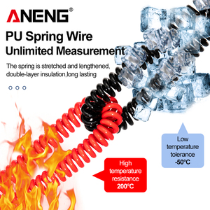 ANENG PT2010 20A 1000V マルチメーター薄型先端ニードルユニバーサルマルチメータープローブスプリングテストリードワイヤーペンケーブルメーターテスターキット - Product Image 5