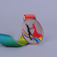 Medallas de Baile para Eventos Deportivos al por Mayor, Medallas de Baile de Salón de Metal Dorado/Níquel/Latón Antiguo, Grabadas con Láser, Duraderas