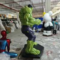 Décoration extérieure, figurines d'action de super-héros célèbres, homme musclé, statue de Hulk grandeur nature en fibre de verre, sculpture en résine à vendre