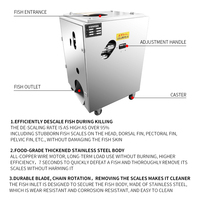 Machine commerciale de lavage de poisson, machine de traitement de la viande de poisson, machine de nettoyage et de désinfection du poisson