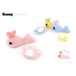 Jouet pour chat Yommy, poisson en peluche doux de 10 cm, jouet interactif pour animaux de compagnie - Product Image 6