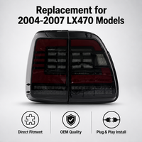 Conjunto de Luces Traseras LED Modificadas con Luz de Circulación Diurna y Señal de Giro Secuencial para Lexus LX470 2004-2007 UZJ100