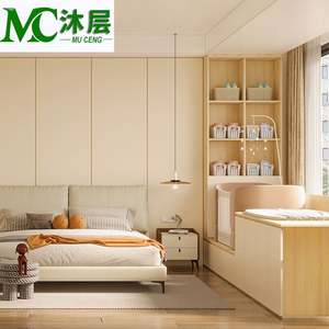 Muebles de Dormitorio Modulares de Madera Maciza, Modernos y Ecológicos, Armario con Espejo, Planificador de Armarios, Aparadores, Almacenamiento para Sala de Estar - Product Image 4