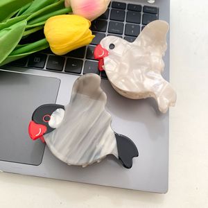 Pinces <span class=keywords><strong>à</strong></span> cheveux en acétate Qianjin Animal Peace Dove, petites et moyennes, en forme d'oiseau, pinces requin esthétiques pour femmes et filles, vente en gros - Product Image 1