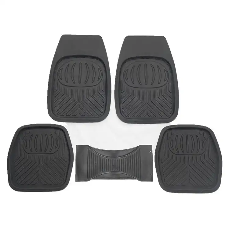 Set completo di alta qualità Auto Floor 4/5 pezzi All Weather Tapetes Para Coches Black Vehicle Universal Pvc Rubber Car Floor Mats