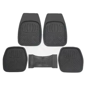 High Quality Full Set Auto Floor 4/5 Piece All Weather Tapetes Para Coches Black Vehicle Universal Pvc Rubber Car Floor Mats