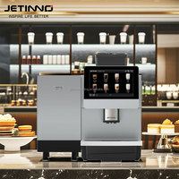 Cafetera Automática Jetinno JL31B, Cafetera de Doble Caldera con Sistema de Espuma de Leche