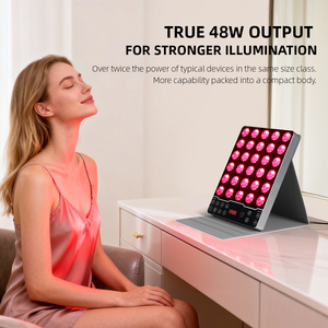 Panneau de <span class=keywords><strong>luminothérapie</strong></span> LED portable SunPlus, véritable 48W, 120 LED de 1W, 4 couleurs, 8 modes prédéfinis, appareil de soin de la peau à impulsions pour la maison et les voyages - Product Image 5