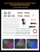 Personnalisation d'Usine OEM Lumières LED d'Intérieur de Voiture Éclairage Ambiant 18/22-en-1 Kit LED d'Ambiance Dynamique RGB Symphonique
