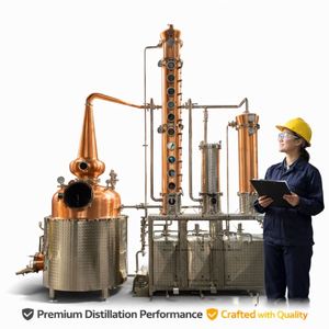 250 Gallon 100 Liter Electric Heating Whisky Alcohol Copper Pot Still Distiller Equipment - Product Image 4