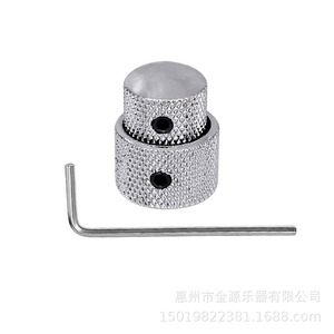 Nút chỉnh âm lượng và âm sắc kim loại hai lớp màu đen cho đàn dây, hai trục, hai lớp - Product Image 4