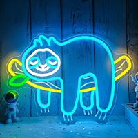Enseigne néon LED personnalisée OEM en forme d'animaux (Loutre, Lion, Éléphant, Girafe, Chat, Chien) pour la décoration de la maison et des entreprises