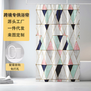 Juego <span class=keywords><strong>de</strong></span> <span class=keywords><strong>cortinas</strong></span> <span class=keywords><strong>de</strong></span> ducha <span class=keywords><strong>de</strong></span> <span class=keywords><strong>baño</strong></span> con impresión Digital 3D HD para <span class=keywords><strong>Amazon</strong></span>, juego <span class=keywords><strong>de</strong></span> <span class=keywords><strong>cortinas</strong></span> impermeables <span class=keywords><strong>de</strong></span> cuatro piezas con alfombrilla antideslizante - Product Image 2