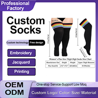 Chaussettes hautes pour femmes grandes tailles, pour cuisses épaisses - Chaussettes tricotées extra longues au-dessus du genou, chauffe-jambes