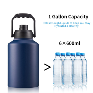 <span class=keywords><strong>Botella</strong></span> de Agua Deportiva Personalizada Negra de 64 oz/128 oz, de Acero Inoxidable, Sellada al Vacío, con Asa y Bolsa - Product Image 4