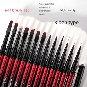 High-quality Nail Art <b>Brushes</b> 13-piece Set with Metal Pen Holder Supports Custom logo Free Samples - Product Image 2