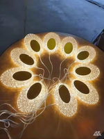 Accessoires de mariage, guirlandes lumineuses en acrylique à 10 têtes en forme de lune, décoration de mariage romantique créative pour parc, lampes décoratives, vente en gros