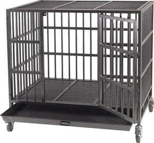 Gaiola para Cães XXL de Metal para Exterior com Bandeja Plástica Transporte para Cães Grandes Gaiola de Aço Resistente com Rodas - Product Image 4
