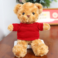 Boneka Teddy Bear Custom Logo MOQ Rendah Promosi 20 CM 30 CM dengan Kaos