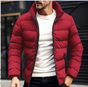 Abrigo de <span class=keywords><strong>Hombre</strong></span> de Algodón Cálido, Color Sólido, Simple y Elegante, para Otoño e Invierno, Estilo Europeo Americano, Productos de Alta Calidad al por Mayor - Product Image 2
