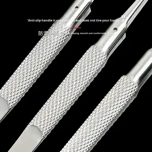 ステンレス鋼製ストレートおよびカーブヘッドマイクロピンセット眼科手術用マイクロ歯付き鉗子医療手術用 - Product Image 5