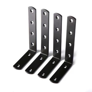 Connecteur d'angle en L 125*75*20 en acier noir pour étagères et supports de rangement - Product Image 2