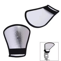 Boîte à lumière double face 2-en-1 argent/blanc pour photo flash réflecteur de lumière diffuseur accessoire pour appareil photo compatibilité pour Canon