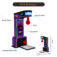 Machine de jeu de boxe électronique musicale de type arcade à monnayeur pour parc d'attractions, sport de rue