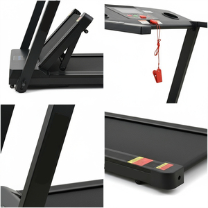 2.5hp Semi Comercial Gimnasio Interior Casa Correr Plegable Ejercicio Deporte <span class=keywords><strong>Cinta</strong></span> de correr Máquina con <span class=keywords><strong>manillar</strong></span> de agarre suave - Product Image 3