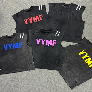 Özel erkek pamuk tank Top Vintage yıkama üst erkekler için Fashon ağır tank Top - Product Image 1