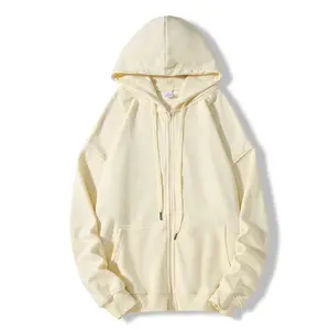 Nhà Cung Cấp Quần Áo Áo Hoodie Dày Có Khóa Kéo Áo Hoodie Đơn Giản Chất Lượng Cao Trống 100% Cotton Cho Cả Nam Và Nữ