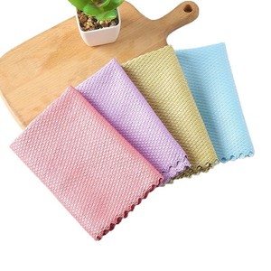 Fish Scale Dishcloths Rectangle 25x25 Cm Solid Color Kitchen Cleaning Towels For Glass And Dishwasher Use - Product Image 2