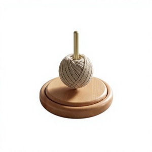 Support en bois pour pelotes de laine, écologique, 11,5 cm, design simple et élégant, de haute qualité, pour la couture, le tricot et le crochet, durable - Product Image 4