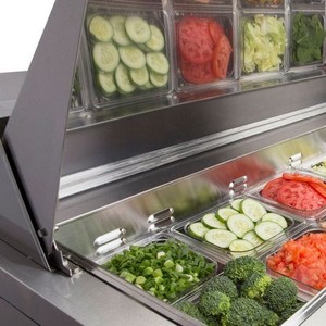 Mesa de Trabajo Refrigerada Comercial para Chef, Mostrador de <span class=keywords><strong>Buffet</strong></span> para Catering, Exhibición de Alimentos, Sándwiches, <span class=keywords><strong>Pizza</strong></span>, Preparación de Alimentos, Barra de Ensaladas - Product Image 4