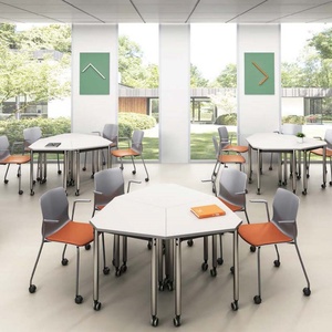 Modern Portable Movable <b>Tables</b> Folding Training <b>Table</b> Office Furniture <b>Foldable</b> Conference Desks Office Training Desk - Product Image 3