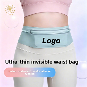 Ceinture de course personnalisée avec logo du fabricant, support de téléphone, sac banane de sport sans couture, étanche, rose, noir, réglable, OEM, Rinoneras - Product Image 3
