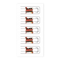 Boletos de Lotería Desgarrables de Alta Calidad con Temática del Black Friday, Impresión de Logotipo Personalizado, 5 Ventanas