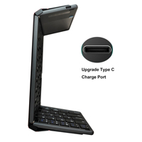 Keyboard Mini BT Lipat Nirkabel Tipis dengan Touchpad Operasi Membran Baru Portabel untuk Penggunaan Tablet
