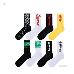 BX-O522 носки от китайских производителей под заказ дизайн изготовленным на заказ логосом до середины икры носки