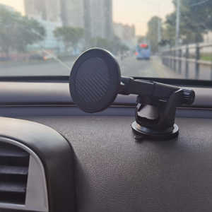 Support de téléphone magnétique à ventouse flexible télescopique avec rotation à 360° pour tableau de bord de voiture, pare-brise, téléphones de 4 à 7 pouces - Product Image 1