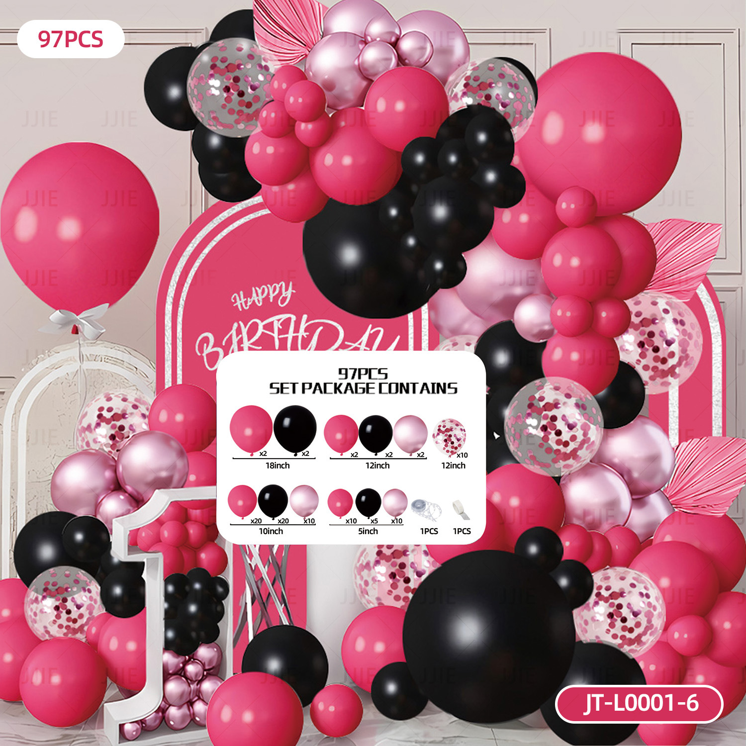 6#black and pink