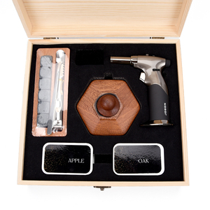 WEIBU 2026 Meilleurs Fournisseurs <span class=keywords><strong>Kit</strong></span> de Fumage pour Whisky et Cocktails avec Copeaux de Bois et Pierres à Whisky dans une Boîte en Bois - Product Image 1