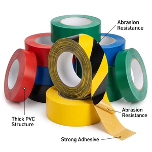 Cinta de Señalización de Piso de PVC de Alta Resistencia, Cinta de Advertencia de Seguridad de Grado Industrial Resistente al Desgaste para Almacenes con Alto Tráfico - Product Image 2