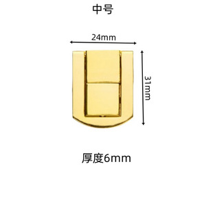 Caja de regalo de lujo con clip cuadrado de aleación de aluminio duradero para embalaje de vino, caja de madera con cierre de fundición a presión, clip de herrajes GQK - Product Image 4