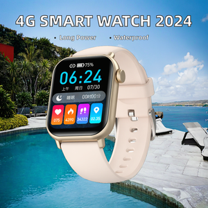 2024 7 1女性智能手表安卓IOS无线sim卡4g连接有机发光二极管显示器方形硅胶耳塞 - Product Image 2