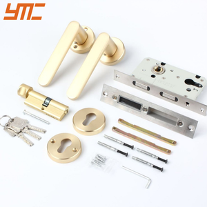 Mic लक्जरी इंटीरियर डोर हैंडल सेट स्कैंडिनेवियाई शैली आधुनिक ब्रश गोल्ड मोरेज़ डोर लॉक 5 + वर्ष की वारंटी आसान स्थापना - Product Image 3