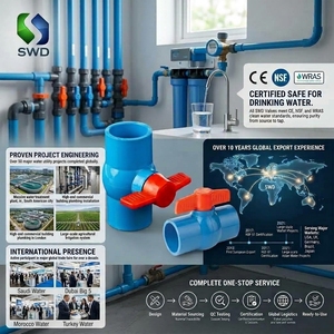 <span class=keywords><strong>วาล์ว</strong></span>ปิดบอลแบบแมนนวล SWD Blue TIS <span class=keywords><strong>PVC</strong></span> Compact ขนาด 1/2''-2'' เกลียว OEM ผลิตตามสั่งสำหรับระบบน้ำ<span class=keywords><strong>ประปา</strong></span> - Product Image 4