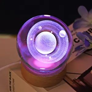 Wholesale Creative Galaxy Crystal Blank Glass Ball 3D Laser Engraving Home Crystal Ball Decoration