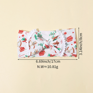 Nuevos accesorios navideños para el cabello para niños, diadema de nailon elástica de borde ancho, lazo para el pelo de bebé, <span class=keywords><strong>banda</strong></span> elástica para el pelo de bebé - Product Image 6