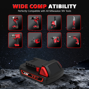 Batterie de remplacement haute performance victpower 18V 5000mAh, ignifuge, antidérapante, double protection, compatible avec les outils Milwaukee M18 - Product Image 5